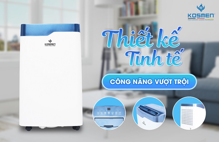 Máy hút ẩm Kosmen KM-20N thiết kế nhỏ gọn sang trọng