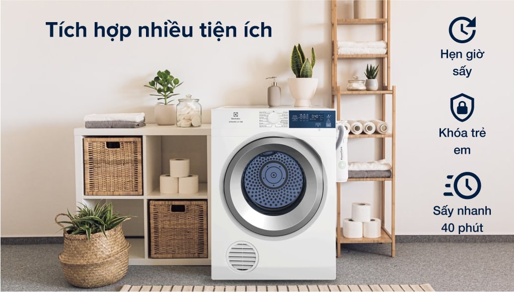 Máy sấy thông hơi Electrolux 8 kg EDS854J3WB 10 Tiện ích máy sấy thông hơi Electrolux EDS854J3WB