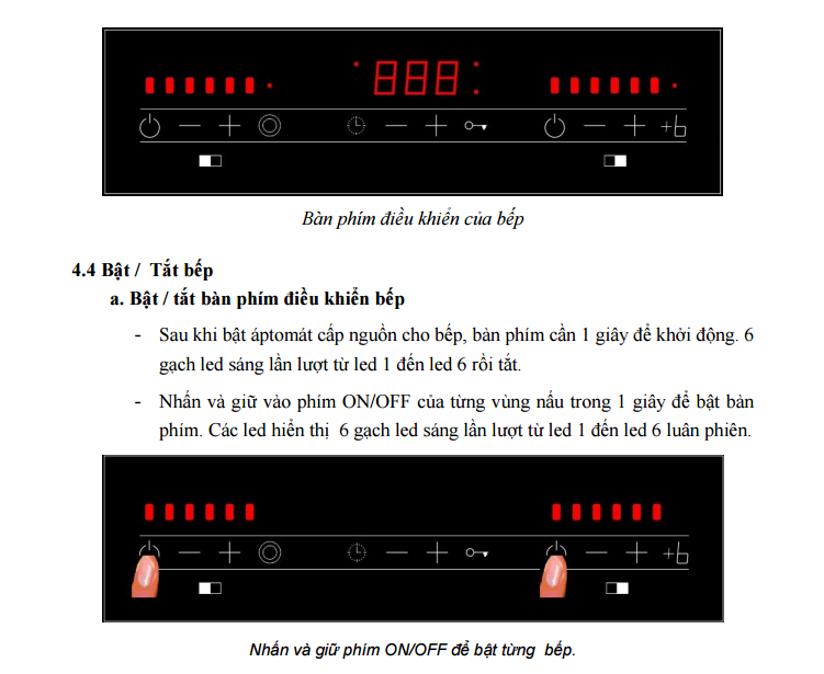 2. Các tính năng thông minh bếp từ Chefs EH-DIH333