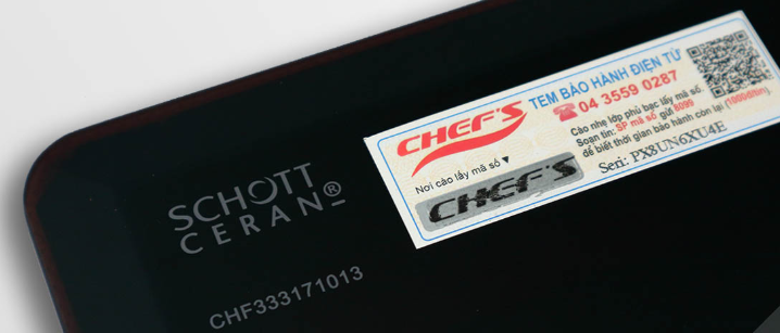 Sử dụng mặt kính Shott ceran vát cạnh được nhập khẩu