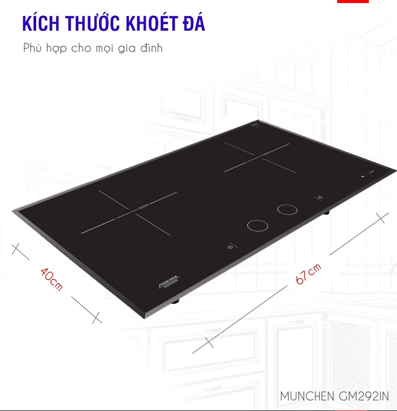 5. Thông tin sản sản phẩm bếp từ Munchen GM292IN
