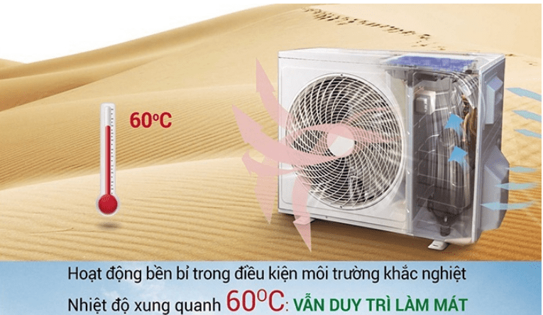6. ETI-N25CS1 | Máy lạnh 24000BTU Erito với thiết kế cục nóng được phủ lớp đặc biệt có độ bền cao