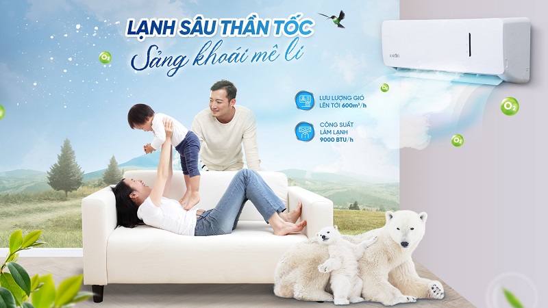 Điều hòa Karofi 12000BTU KDC-WI12 làm lạnh sâu nhanh chóng