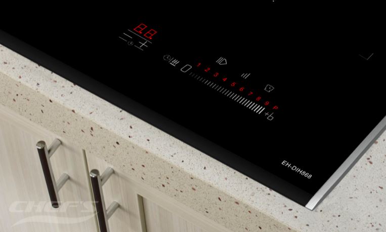 5. Bếp từ Chefs Chefs EH DIH868 trang bị 2 vùng nấu điều khiển độc lập Slider Control 9 cấp độ