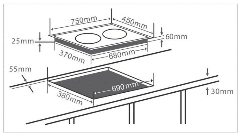 6. Thông tin sản sản phẩm bếp từ Chefs EHDIH890