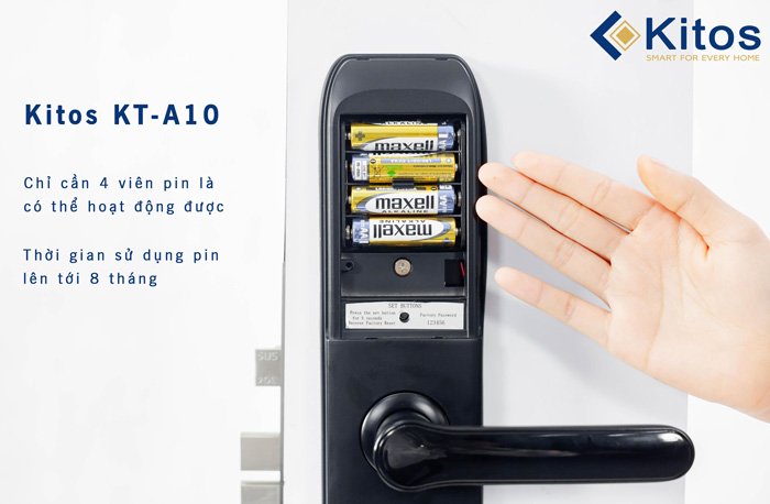 3. Thông tin, nguồn điện sử dụng trên khoá vân tay KT-A10