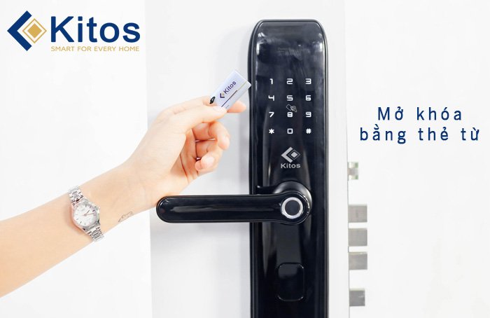 1. Khoá cửa điện tử Kitos KT-A10 đa dạng phương thức mở khoá
