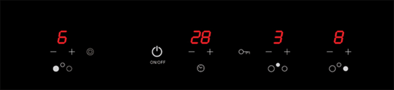 Bảng điều khiển cảm ứng với 9 mức công suất