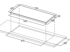 15. Thông số lắp đặt bếp từ Bauer BE-820GTS