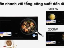 1. Bếp từ đôi Bluestone ICB-6833 thiết kế 2 vùng nấu linh hoạt