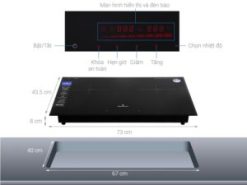 1. Phác hoạ tổng quát bếp từ đôi Bluestone ICB-6948