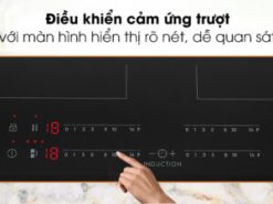 3. Bảng điều khiển cảm ứng với nhiều mức nhiệt giúp nấu nướng tiện lợi