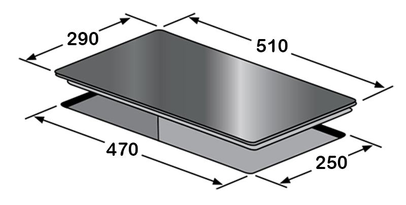 Kích thước lắp đặt bếp từ Eurosun EU-T506Do