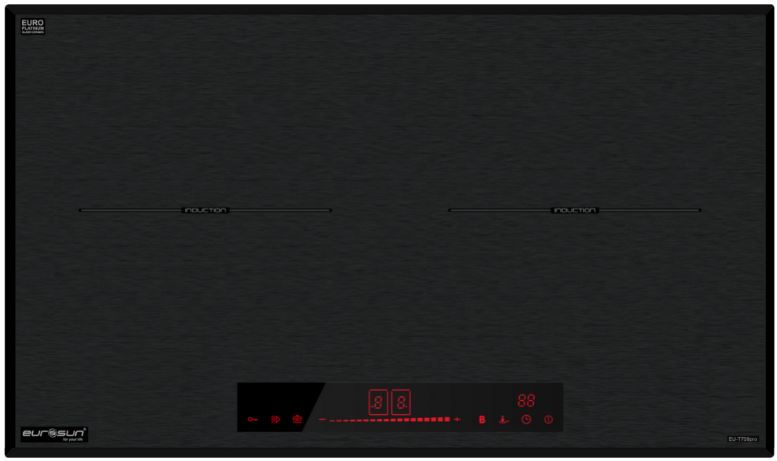 Bếp từ Eurosun EU-T709Pro gồm 2 vùng nấu với tổng công suất 4000W,