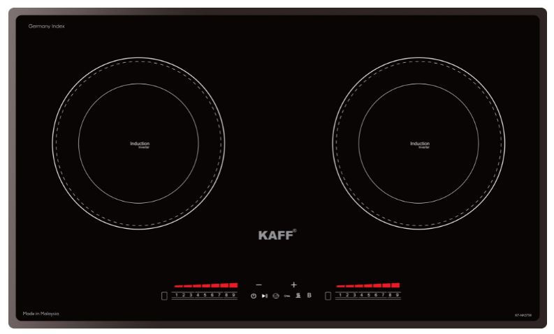 1. Bếp từ Kaff KF-NK379II gồm 2 vùng nấu với tổng công suất 4000W