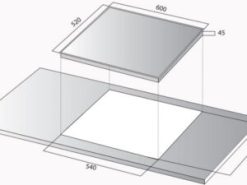 5. Kích thước lắp đặt bếp từ Kocher DI-753S