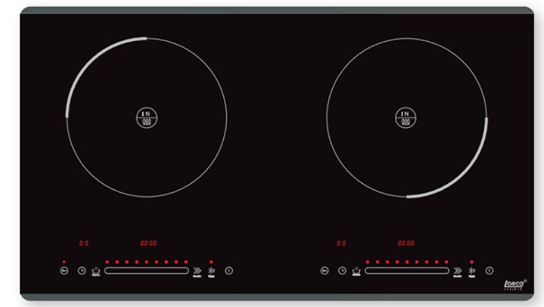 1. Bếp từ Lorca LCI-816 gồm 2 vùng nấu linh hoạt