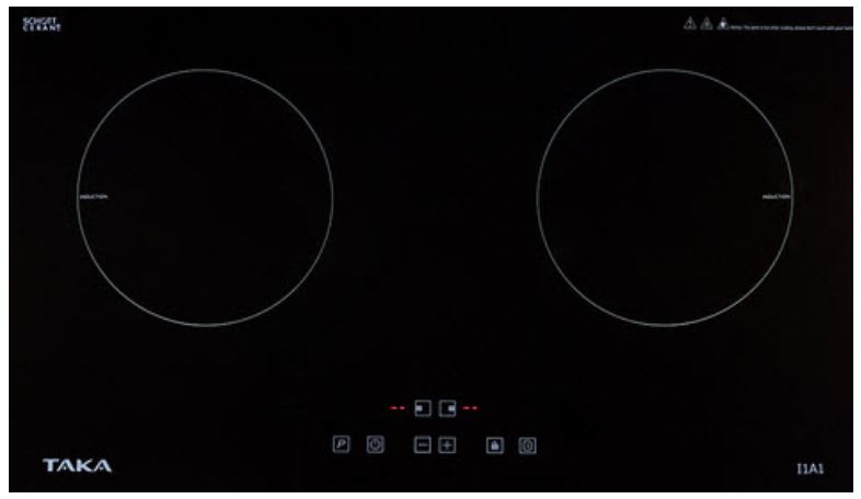 1. Bếp từ Taka TK-I1A1 gồm 2 vùng nấu từ linh hoạt