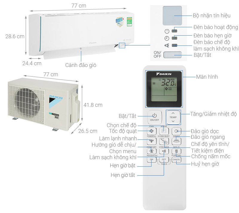 Máy lạnh Daikin Inverter 1 HP ATKF25YVMV