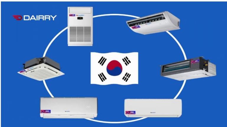2. Điều hòa 9000BTU Dairrry i-DR09KC  đến từ thương hiệu Hàn Quốc