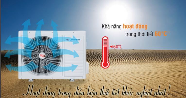 9. Máy lạnh Dairruy 12000BTU hoạt động bền bỉ bất chấp điều kiện thời tiết khắc nghiệt