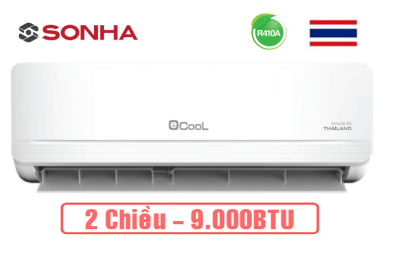 1. Điều hòa EcooL ECL-2E09ST 9000BTU 2 chiều có thiết kế hiện đại sang trọng