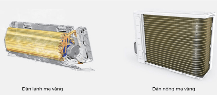 3. Máy lạnh 9000BTU Ecool ECL-2E09ST có Dàn lạnh/ dàn nóng mạ vàng