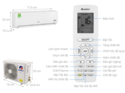 1. Phác hoạ tổng quan điều hoà Gree 1 HP GWC09PB-K3D0P4