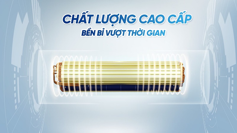 Điều hòa Karofi 12000BTU KDC-WI12 trang bị dàn tản nhiệt mạ vàng