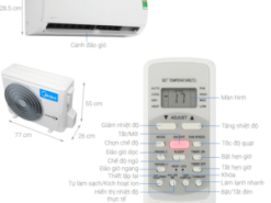 1. Hình ảnh tổng quát điều hòa Midea Inverter MSFR-10CRDN8