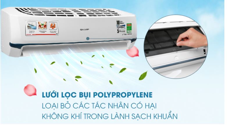 Điều hòa Sharp AH-X13ZEW sở hữu lưới bụi polypropylene tiên tiến thông minh
