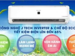 6. Máy lạnh Sharp AH-XP10YHW sở hữu công nghệ J-Tech Inverter và chế độ Eco