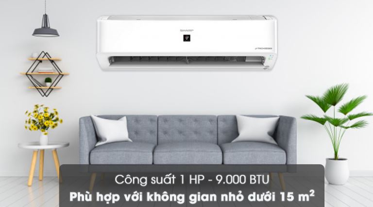 1. Điều hòa Sharp giá rẻ AH-XP10YHW có thiết kế tinh tế, đẹp mắt