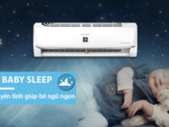 5. AH XP13WMW | Máy lạnh 12000BTU Sharp có chế độ Baby Sleep cho hơi lạnh nhẹ nhàng, yên tĩnh giúp bé ngủ ngon