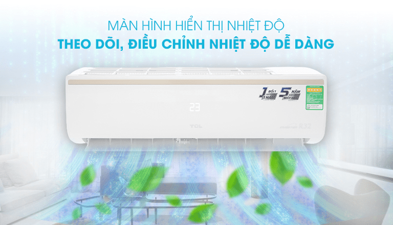 4. Màn hình hiển thị nhiệt độ trên dàn lạnh giúp quan sát, điều chỉnh nhiệt độ dễ dàng