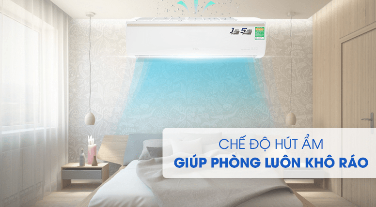 5. Chức năng hút ẩm giúp căn phòng luôn khô thoáng trên điều hoà TAC-10CSI/KE88N