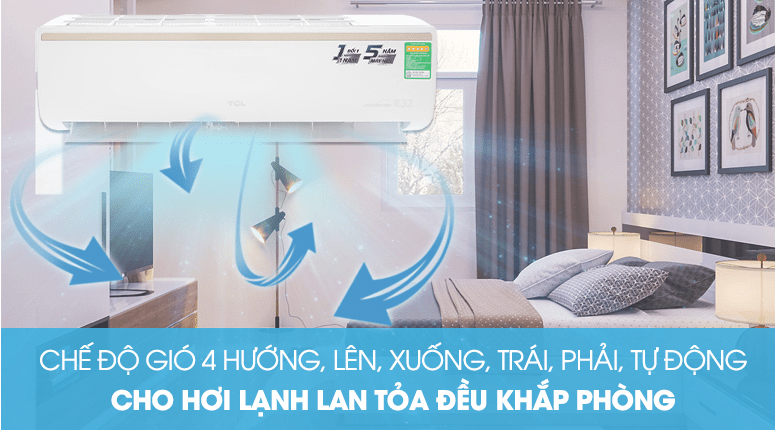 6. TAC-10CSI/KE88N - Điều hoà TCL với công nghệ đảo gió 3D mang hơi lạnh lan tỏa khắp phòng