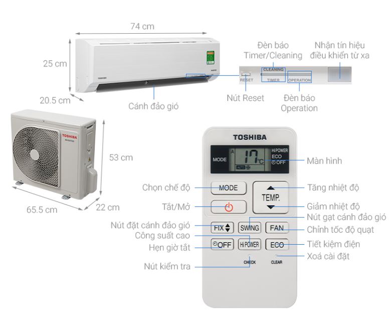1. Tổng quan điều hòa Toshiba RAS-H10D2KCVG-V 9000BTU 1 chiều inverter