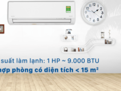 Máy lạnh Toshiba 1 HP RAS H10L3KCVG V phù hợp diện tích phòng dưới 15 m2