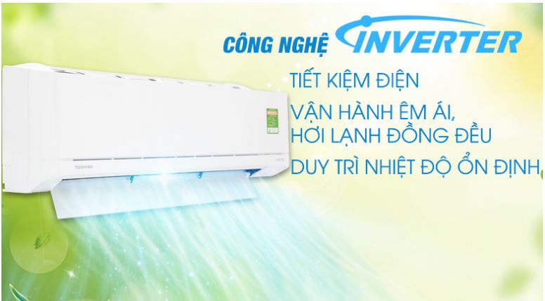 5. Máy lạnh Toshiba RAS-H10XKCVG-V sở hữu công nghệ Inverter siêu tiết kiệm điện