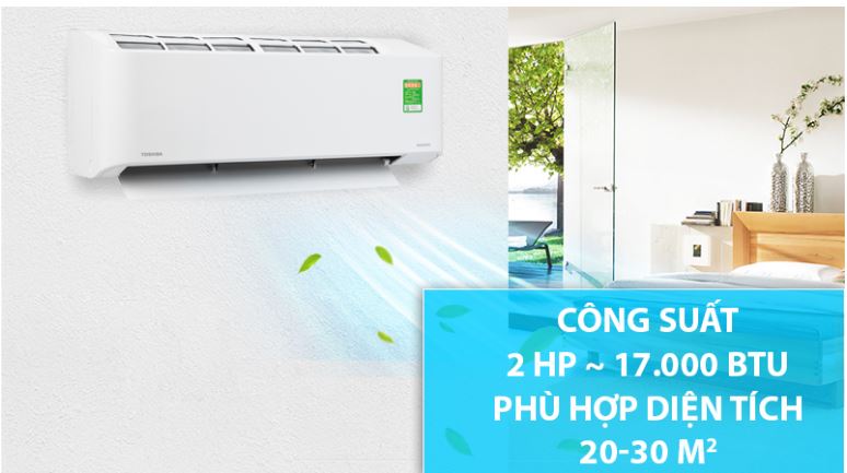 2. Điều hòa Toshiba RAS H18C2KCVG-V có thiết kế nhỏ gọn, bắt mắt