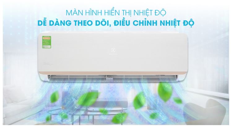 10. Máy lạnh 1 chiều Electrolux ESV09CRR-C2 sở hữu màn hình LED hiển thị nhiệt độ tiện lợi