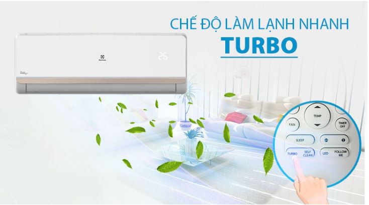 4. Điều hòa inverter Electrolux ESV09CRR-C2 làm lạnh nhanh tức thì Turbo - Xóa tan oi bức chỉ trong tích tắc