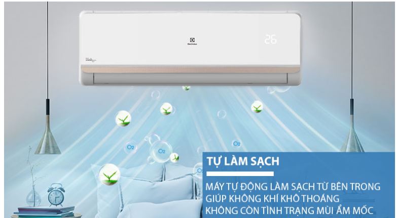 6. Máy lạnh Electrolux ESV12CRR-C2 sở hữ chức năng tự làm sạch I-Clean  hiện đại