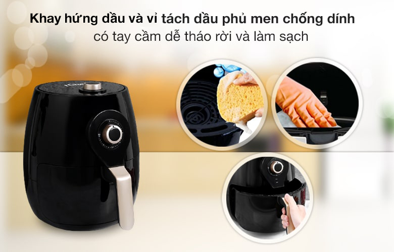 Chất liệu phụ kiện - Nồi chiên không dầu Ferroli FAF-5.0M3 5 lít