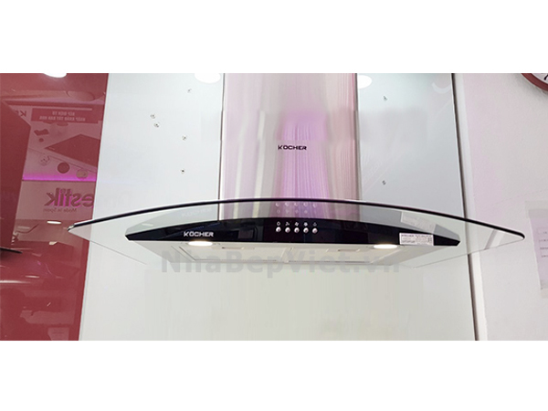 Hệ thống lưới lọc và đèn chiếu sáng trên máy hút mùi Kocher K-8390XS