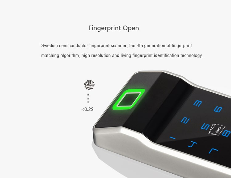 6. Tính năng cảm biến của khoá cửa vân tay ADEL-NF21