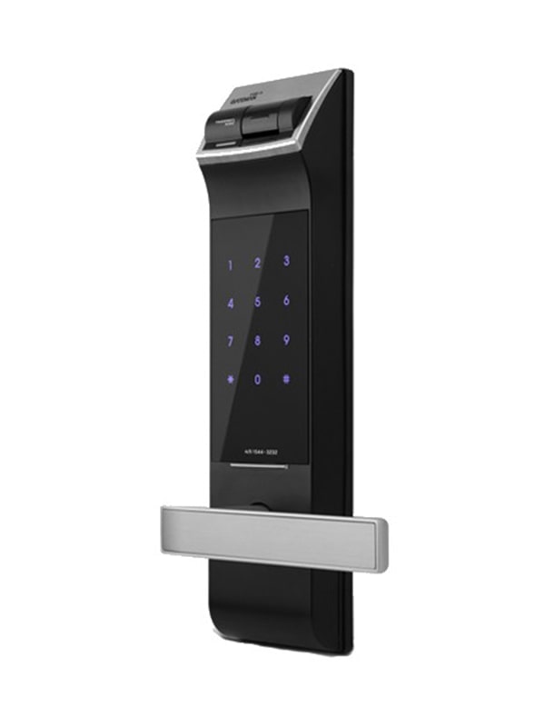 Kiểu dáng tay cầm hiện đại, chất liệu bền bỉ trên khoá điện tử Gateman F100 