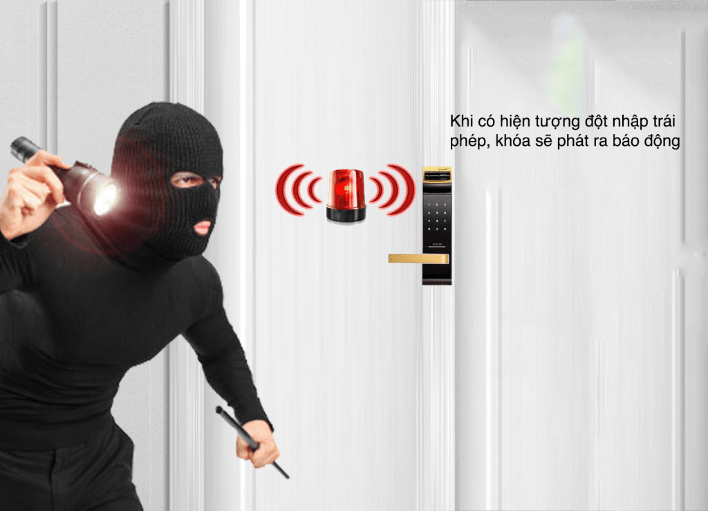 7. Chuông an ninh trên khoá cửa Gateman WF300 FH