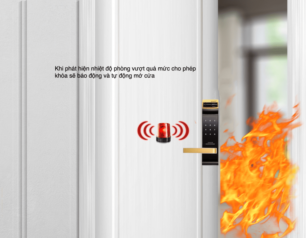 7. Chuông an ninh trên khoá cửa Gateman WF300 FH